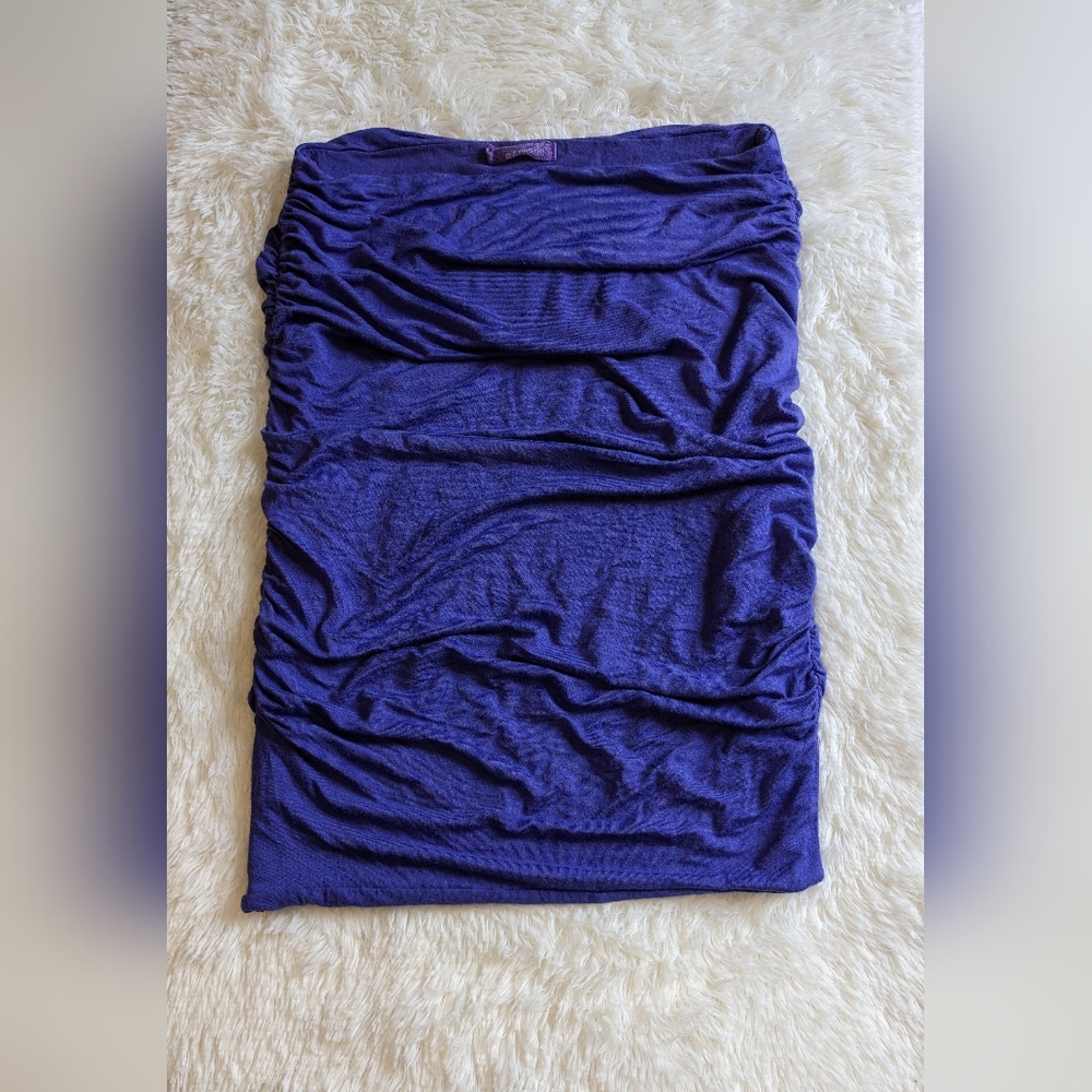 LAmade Purple Ruched Side Tube Top Strapless Y2K Size S NWOT